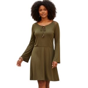 MIMI CHICA ARMY GREEN DRESS SZ.XL EUC